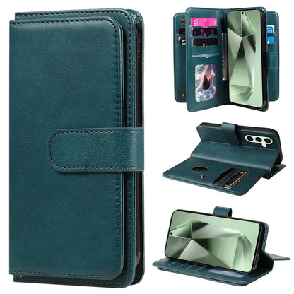KT Multi-Functional Series-1 For Samsung Galaxy S24 FE Case Wallet PU Leather Phone Purse Bag