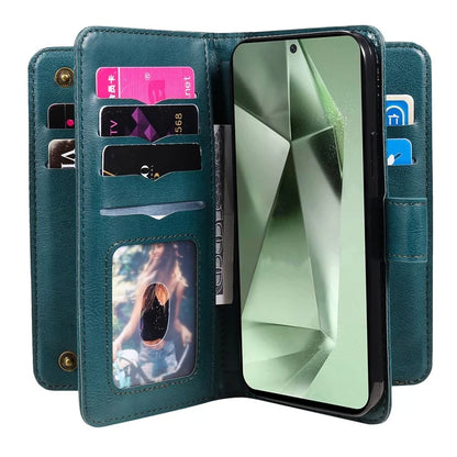 KT Multi-Functional Series-1 For Samsung Galaxy S24 FE Case Wallet PU Leather Phone Purse Bag