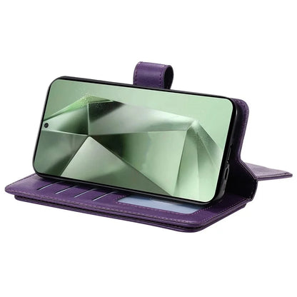 KT Multi-Functional Series-1 For Samsung Galaxy S24 FE Case Wallet PU Leather Phone Purse Bag
