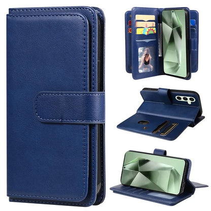 KT Multi-Functional Series-1 For Samsung Galaxy S24 FE Case Wallet PU Leather Phone Purse Bag