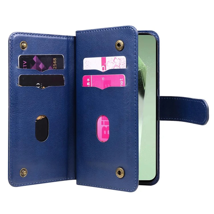 KT Multi-Functional Series-1 For Samsung Galaxy S24 FE Case Wallet PU Leather Phone Purse Bag