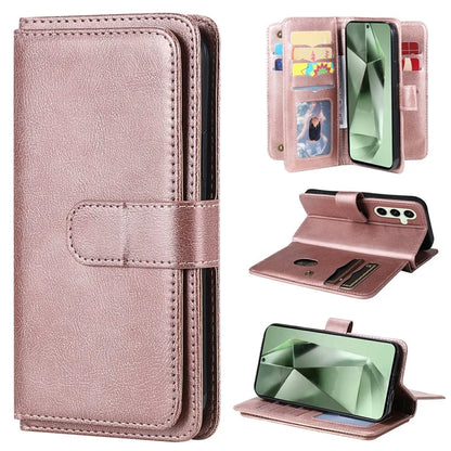 KT Multi-Functional Series-1 For Samsung Galaxy S24 FE Case Wallet PU Leather Phone Purse Bag