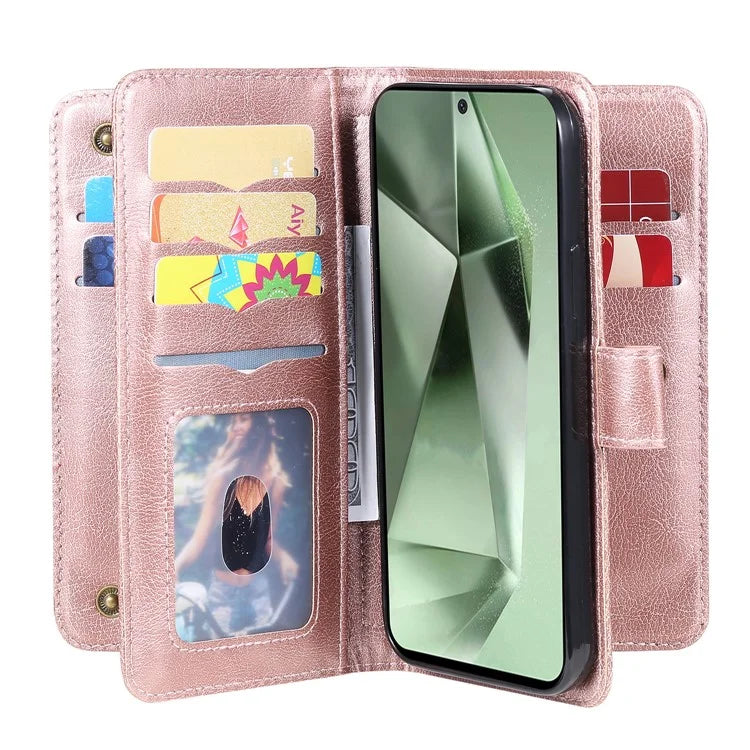 KT Multi-Functional Series-1 For Samsung Galaxy S24 FE Case Wallet PU Leather Phone Purse Bag