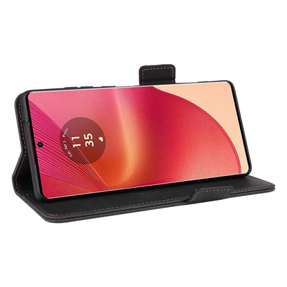 For Motorola Edge 50 Fusion 5G Wallet Case Hardware Decor Leather Phone Cover