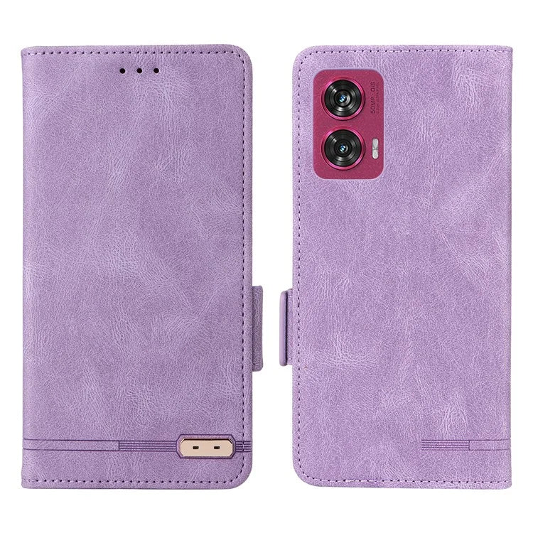 For Motorola Edge 50 Fusion 5G Wallet Case Hardware Decor Leather Phone Cover