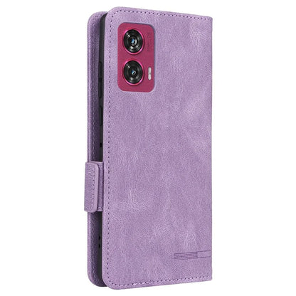 For Motorola Edge 50 Fusion 5G Wallet Case Hardware Decor Leather Phone Cover