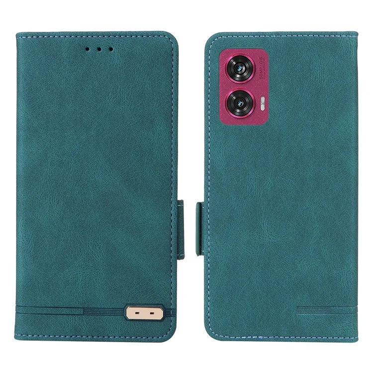 For Motorola Edge 50 Fusion 5G Wallet Case Hardware Decor Leather Phone Cover