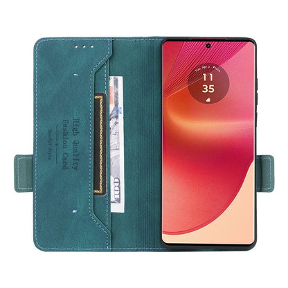 For Motorola Edge 50 Fusion 5G Wallet Case Hardware Decor Leather Phone Cover