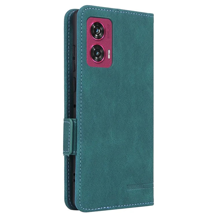 For Motorola Edge 50 Fusion 5G Wallet Case Hardware Decor Leather Phone Cover