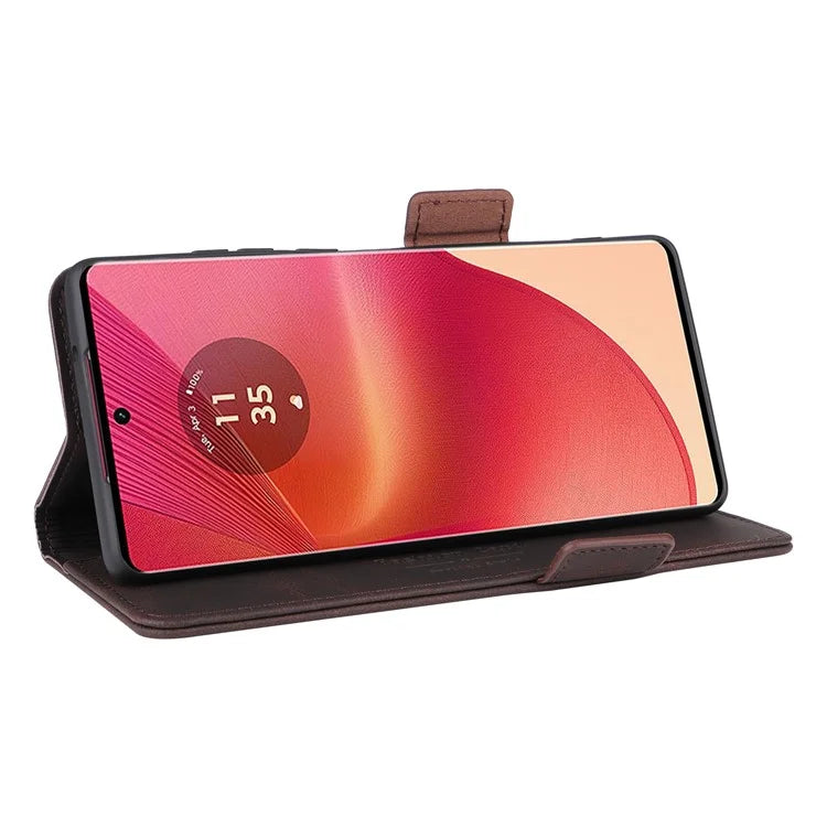 For Motorola Edge 50 Fusion 5G Wallet Case Hardware Decor Leather Phone Cover