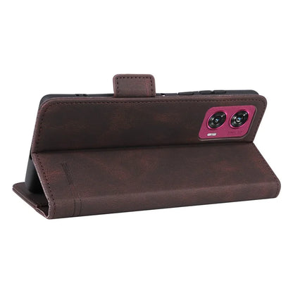 For Motorola Edge 50 Fusion 5G Wallet Case Hardware Decor Leather Phone Cover