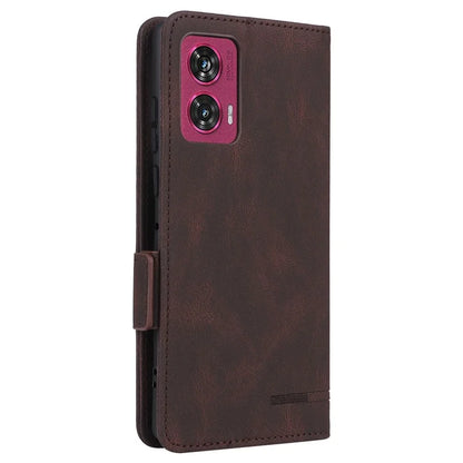 For Motorola Edge 50 Fusion 5G Wallet Case Hardware Decor Leather Phone Cover