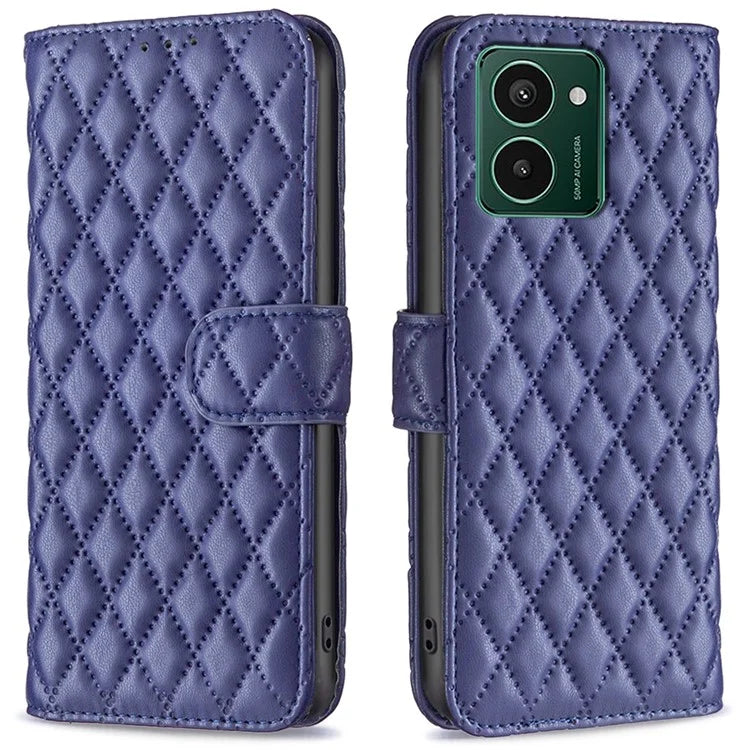 BINFEN COLOR BF Style-14 For HMD Pulse Pro Leather Case Rhombus Wallet Flip Phone Cover