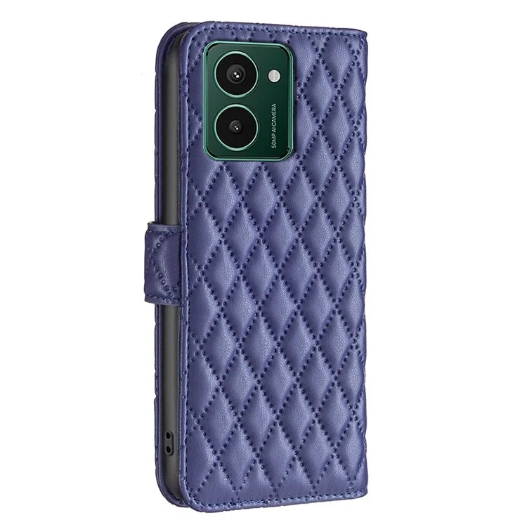 BINFEN COLOR BF Style-14 For HMD Pulse Pro Leather Case Rhombus Wallet Flip Phone Cover