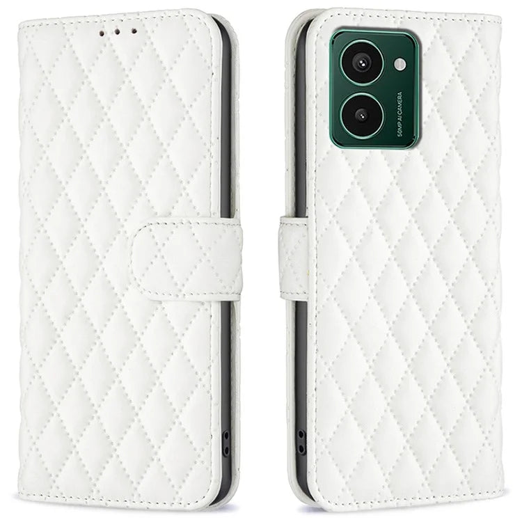 BINFEN COLOR BF Style-14 For HMD Pulse Pro Leather Case Rhombus Wallet Flip Phone Cover