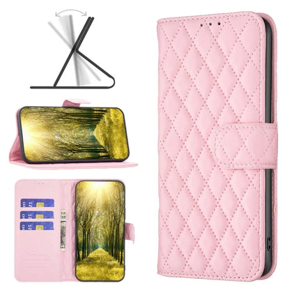 BINFEN COLOR BF Style-14 For HMD Pulse Pro Leather Case Rhombus Wallet Flip Phone Cover
