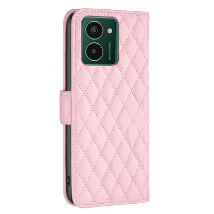 BINFEN COLOR BF Style-14 For HMD Pulse Pro Leather Case Rhombus Wallet Flip Phone Cover