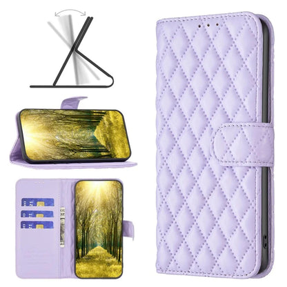 BINFEN COLOR BF Style-14 For HMD Pulse Pro Leather Case Rhombus Wallet Flip Phone Cover