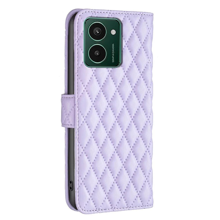 BINFEN COLOR BF Style-14 For HMD Pulse Pro Leather Case Rhombus Wallet Flip Phone Cover