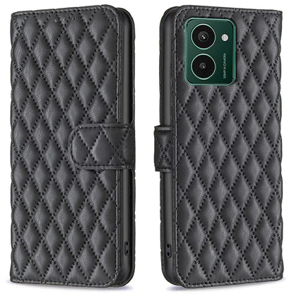 BINFEN COLOR BF Style-14 For HMD Pulse Pro Leather Case Rhombus Wallet Flip Phone Cover