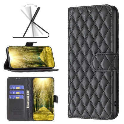 BINFEN COLOR BF Style-14 For HMD Pulse Pro Leather Case Rhombus Wallet Flip Phone Cover