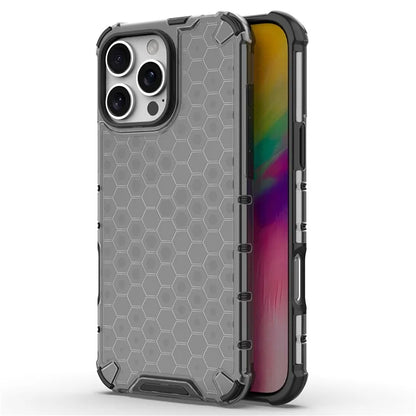 For iPhone 16 Pro Max Case PC+TPU Phone Cover Honeycomb Shape