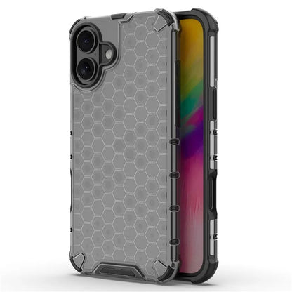 For iPhone 16 Plus Case Honeycomb Shape PC+TPU Phone Case