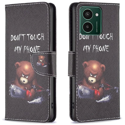 For HMD Pulse+ Case PU Leather Stand Flip Phone Cover Pattern Printing