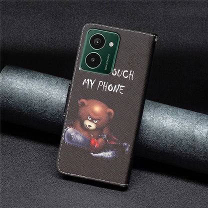 For HMD Pulse+ Case PU Leather Stand Flip Phone Cover Pattern Printing