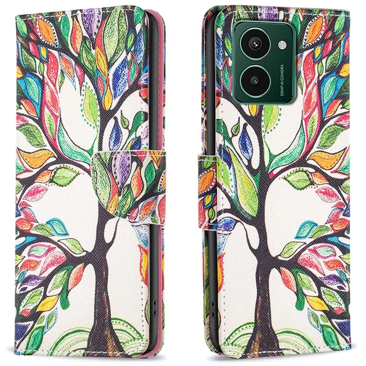 For HMD Pulse+ Case PU Leather Stand Flip Phone Cover Pattern Printing
