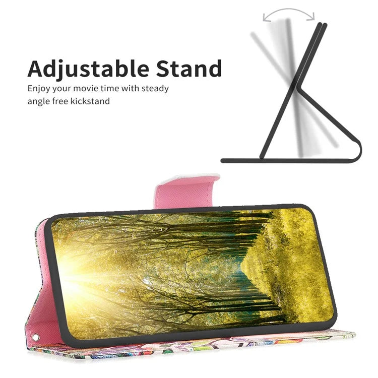 For HMD Pulse+ Case PU Leather Stand Flip Phone Cover Pattern Printing