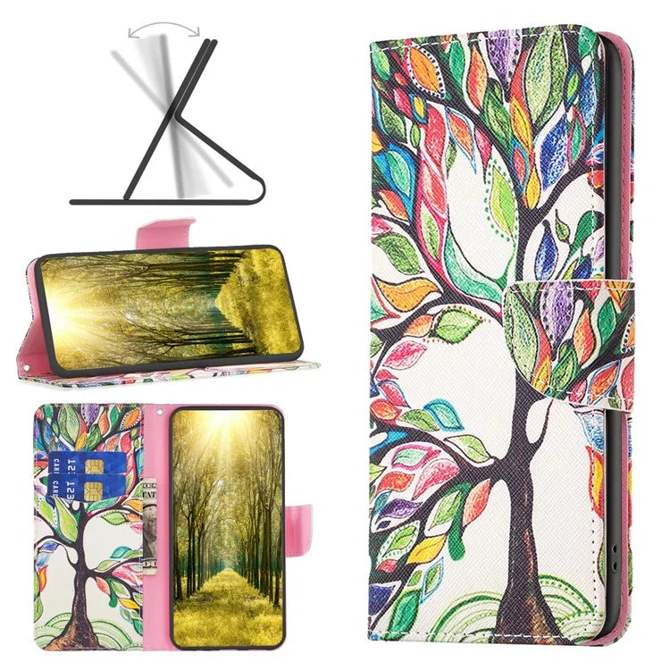 For HMD Pulse+ Case PU Leather Stand Flip Phone Cover Pattern Printing