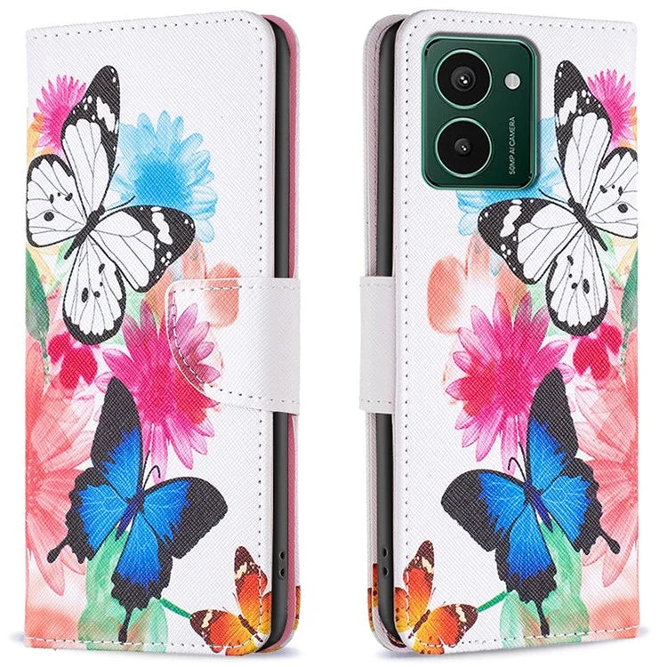 For HMD Pulse+ Case PU Leather Stand Flip Phone Cover Pattern Printing