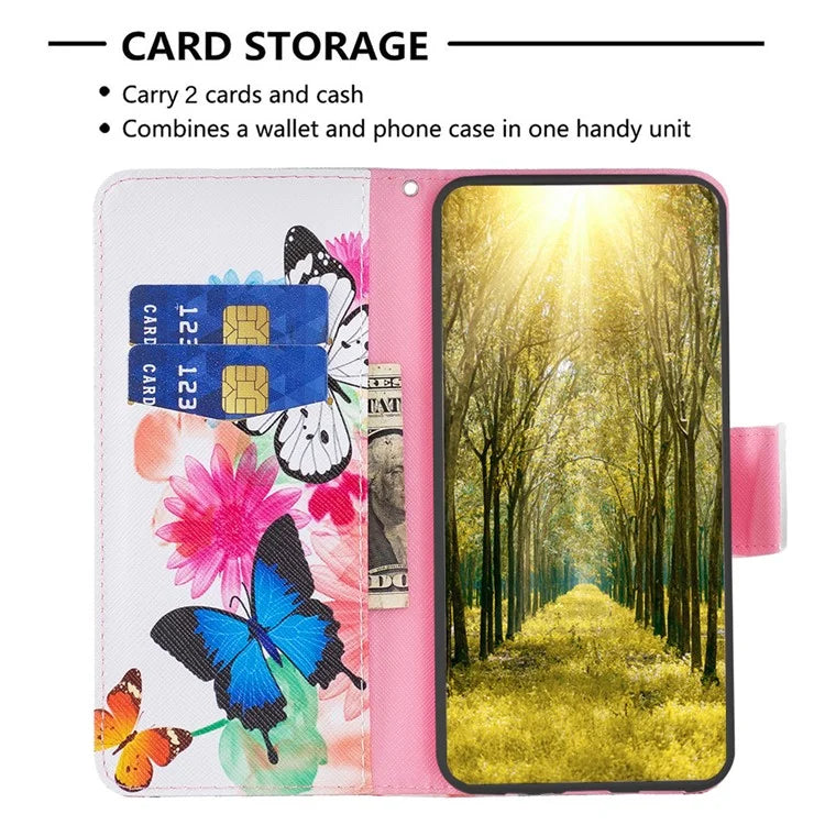 For HMD Pulse+ Case PU Leather Stand Flip Phone Cover Pattern Printing