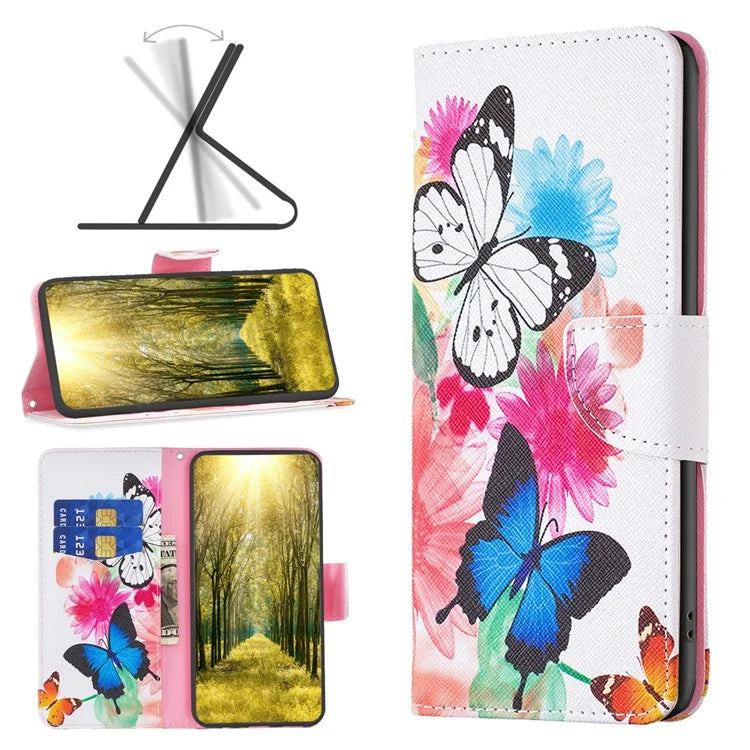 For HMD Pulse+ Case PU Leather Stand Flip Phone Cover Pattern Printing