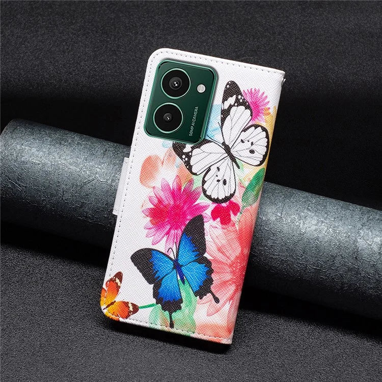 For HMD Pulse+ Case PU Leather Stand Flip Phone Cover Pattern Printing