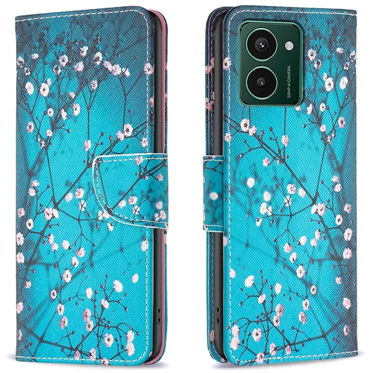 For HMD Pulse+ Case PU Leather Stand Flip Phone Cover Pattern Printing