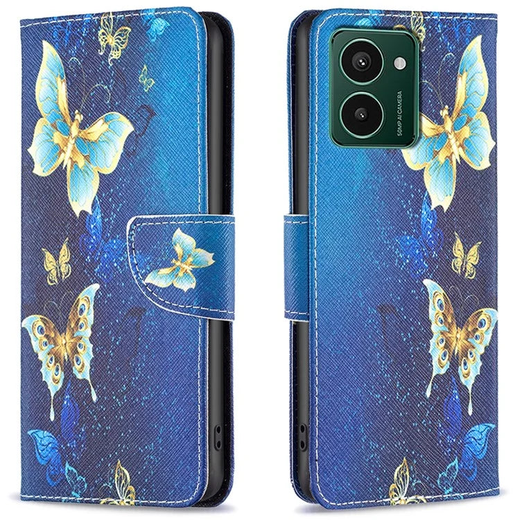 For HMD Pulse+ Case PU Leather Stand Flip Phone Cover Pattern Printing
