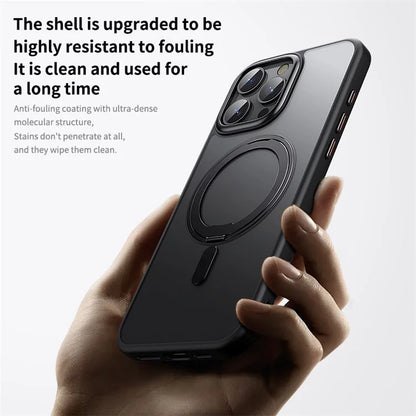 For iPhone 16 Pro Case Compatible with MagSafe Kickstand Hybrid Phone Cover