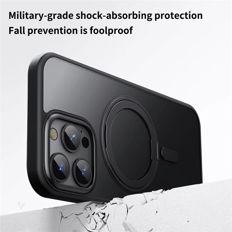 For iPhone 16 Pro Case Compatible with MagSafe Kickstand Hybrid Phone Cover