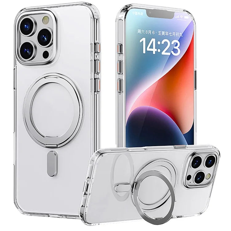 For iPhone 16 Pro Case Compatible with MagSafe Kickstand Hybrid Phone Cover