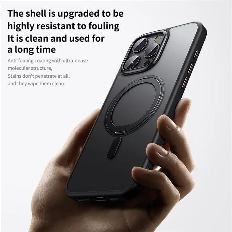 For iPhone 16 Pro Case Compatible with MagSafe Kickstand Hybrid Phone Cover