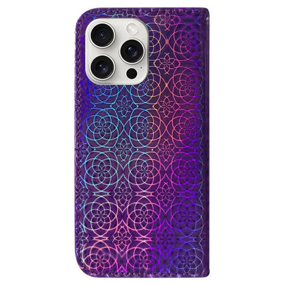 For iPhone 16 Pro Case Dazzling Flower Anti-Drop Leather Phone Cover