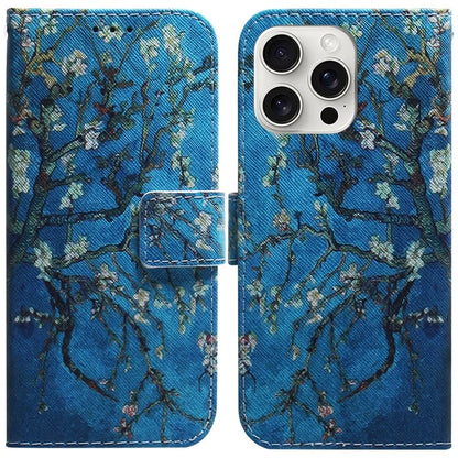 For iPhone 16 Pro Wallet Case Pattern Print Leather Phone Cover