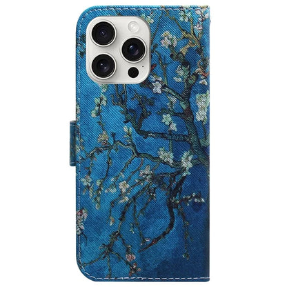 For iPhone 16 Pro Wallet Case Pattern Print Leather Phone Cover