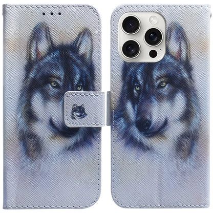 For iPhone 16 Pro Wallet Case Pattern Print Leather Phone Cover