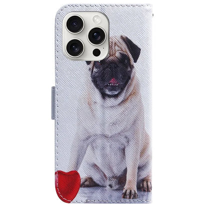 For iPhone 16 Pro Wallet Case Pattern Print Leather Phone Cover