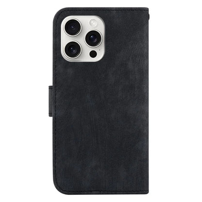For iPhone 16 Pro Stand Case Cute Tiger Imprint Leather Wallet Phone Cover