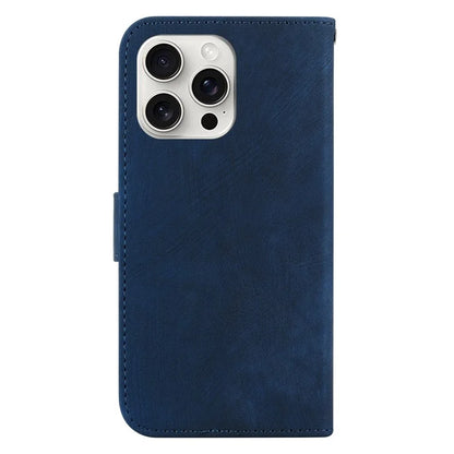 For iPhone 16 Pro Stand Case Cute Tiger Imprint Leather Wallet Phone Cover
