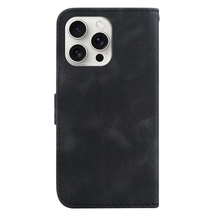 For iPhone 16 Pro Case 7-Shaped Pattern Leather Shockproof Phone Cover